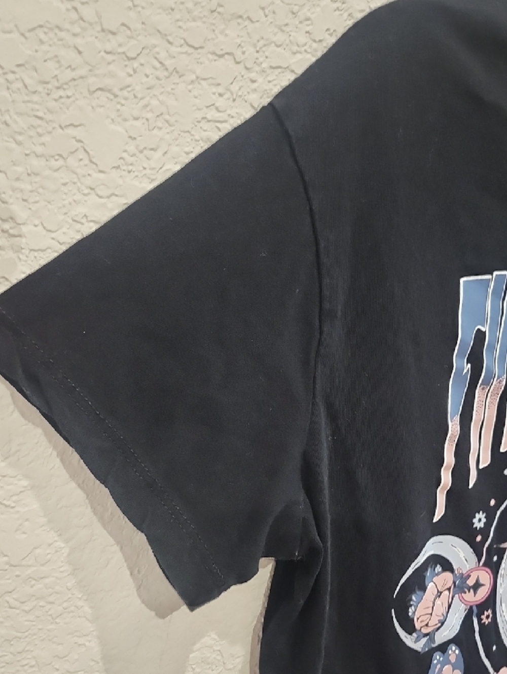 Pull&Bear Black Moon Stars Dream Graphic Tee Boho Fairy 100% Cotton Tarot Indie - Picture 4 of 8